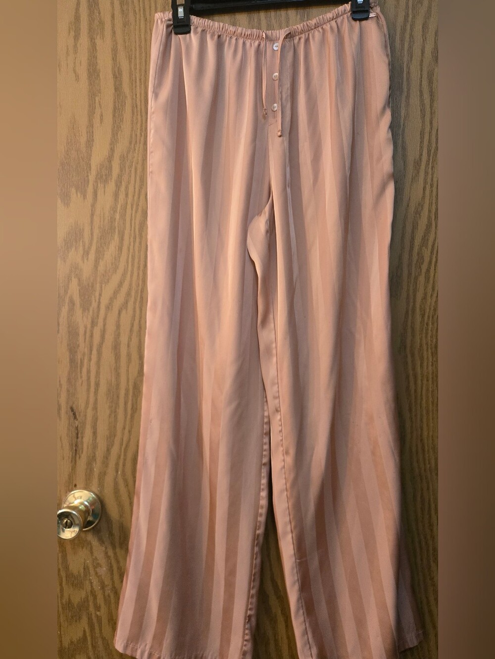 Beautiful Champagne Pink Satin Pj Set Of 2 (Cami Top And Pull On Bottoms).